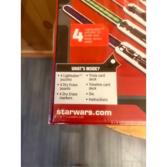 Star Wars Trivia Game 650+ Questions 4 Lightsaber Puzzles Sealed Cardinal NIB - Picture 3 of 3